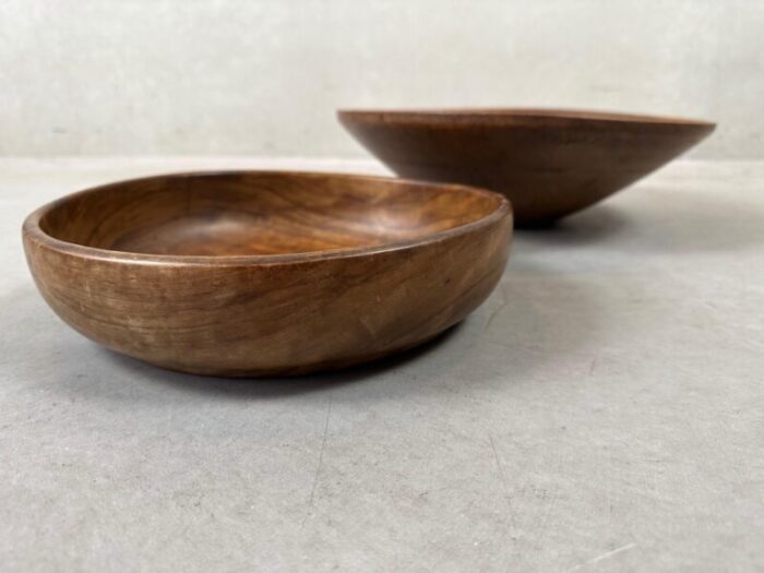 brown wooden bowls set of 2 1286