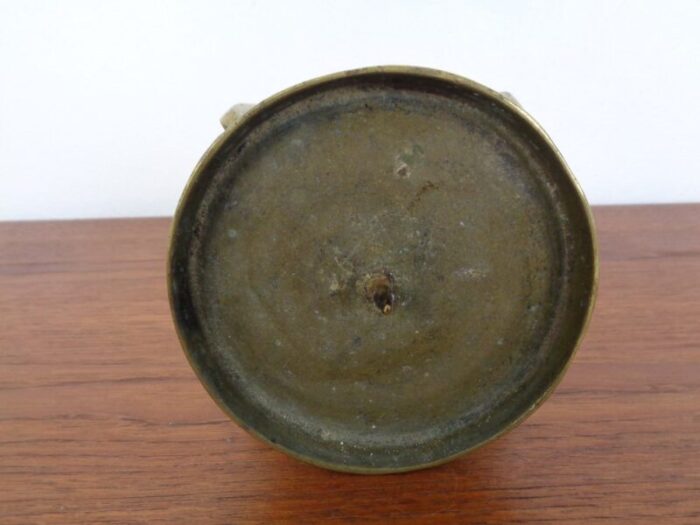 brutalist bronze candle holder 1960s 11