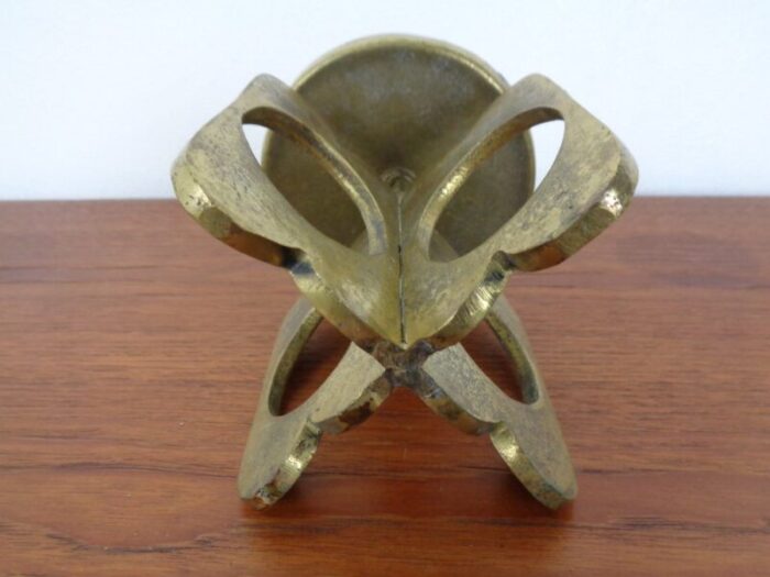 brutalist bronze candle holder 1960s 12