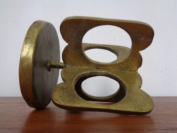 brutalist bronze candle holder 1960s 13