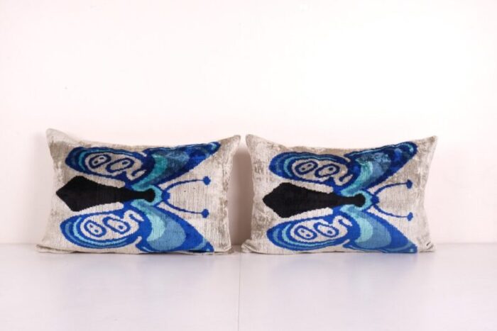 butterfly ikat cushion cover set of 2 1