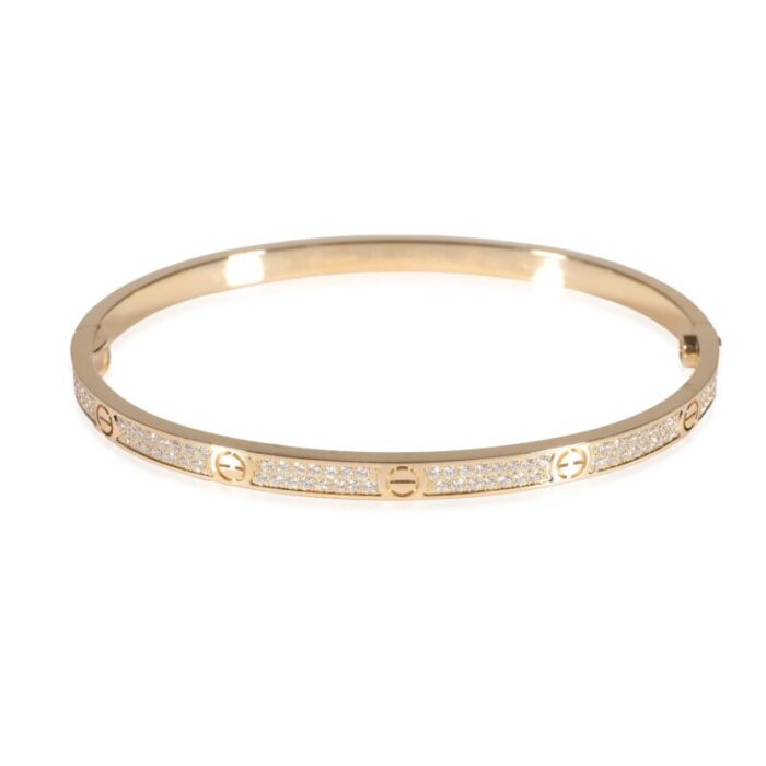 cartier love bracelet small model paved yellow gold 4983