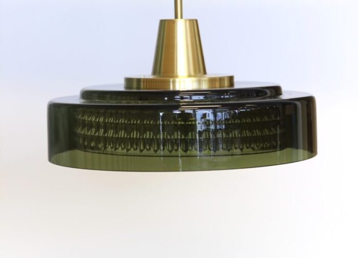 ceiling lamps in green glass by carl fagerlund for orrefors 1960s set of 2 6196