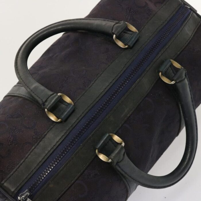 celine c macadam canvas boston bag navy auth 76017 4967