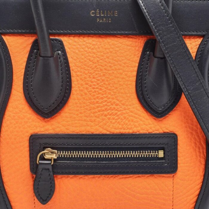 celine tricolor leather nano luggage tote 0388