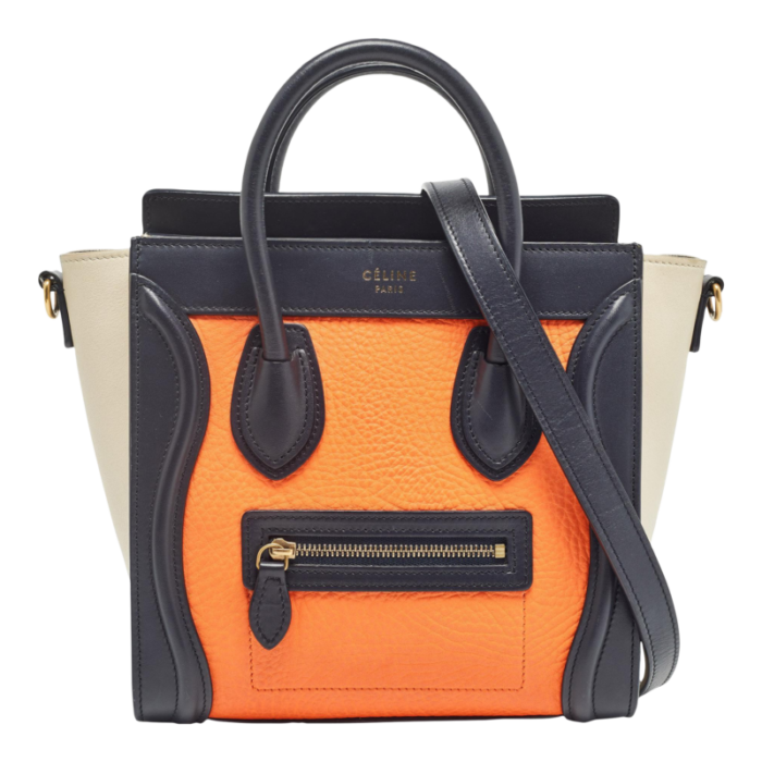 celine tricolor leather nano luggage tote 9961