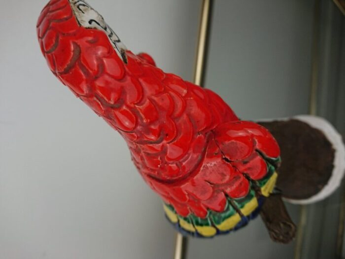 ceramic macaw parrot by mailard 1960s 2