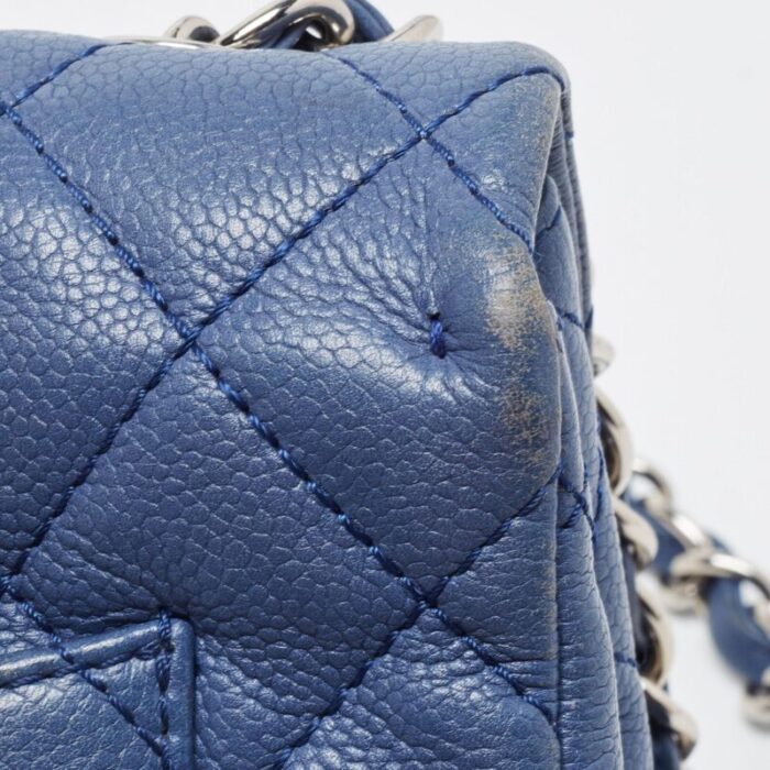 chanel blue quilted caviar leather jumbo classic single flap bag 8497