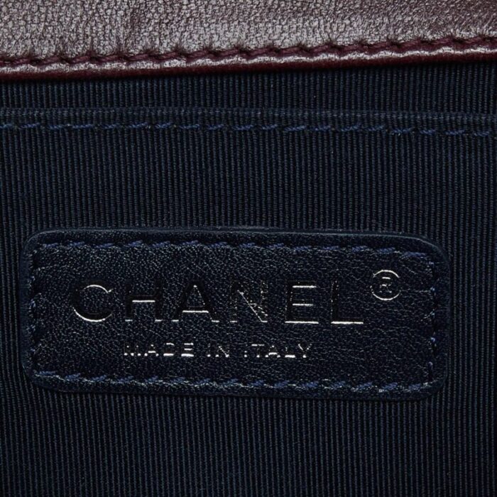 chanel burgundy quilted tweedleather and velvet medium boy flap bag 7472