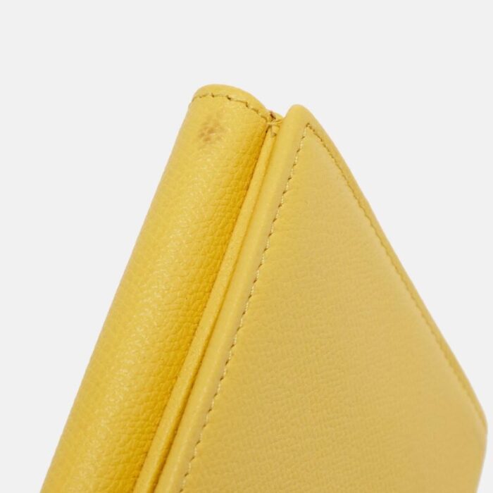 chanel yellow leather cc flap french continental wallet 2664