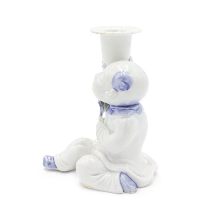 chinese blue and white porcelain figural candlesticks a pair 5391