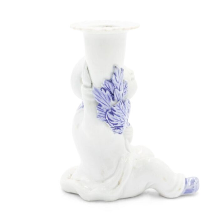 chinese blue and white porcelain figural candlesticks a pair 8519