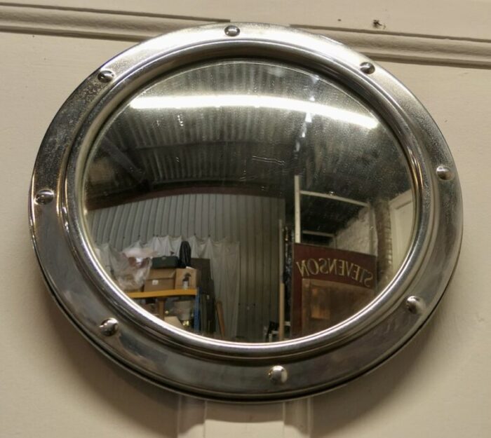 chrome convex wall mirror 1960s 4