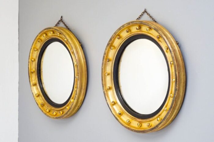 circular mirrors 1800s set of 2 2