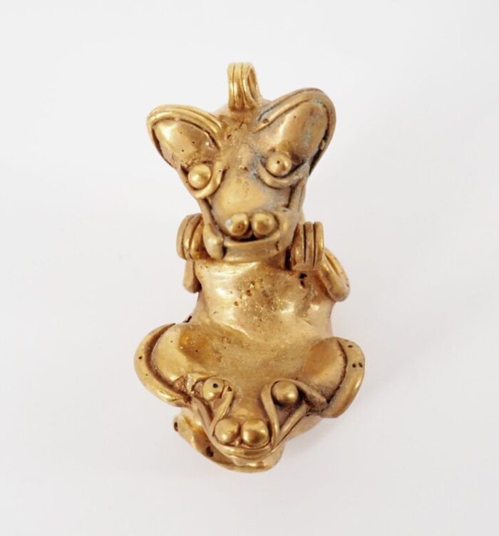 colombian tairona tumbaga statuette of fennec player 5