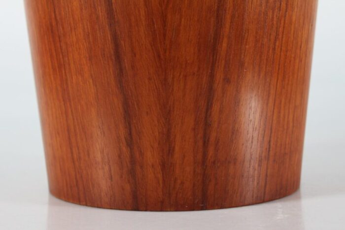 conical wastepaper basket in teak veneer by martin aberg for servex sweden 1960s 4