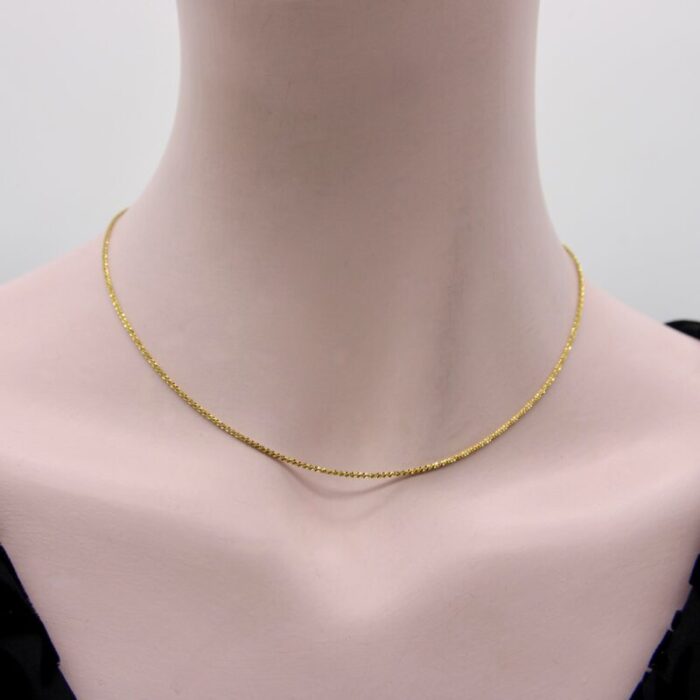 contemporary 14k gold sequin like italian chain 2034