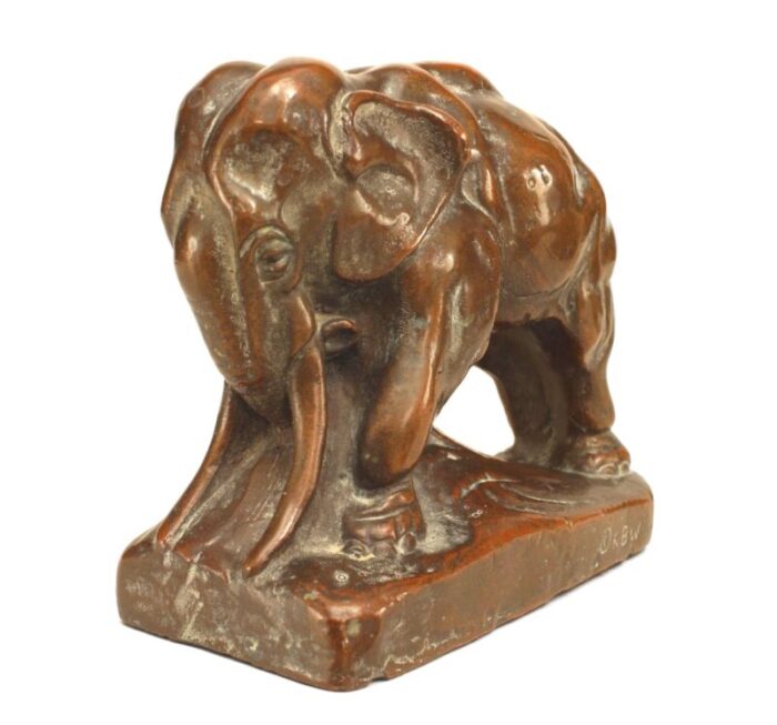 continental patinated copper elephant bookends a pair 5950