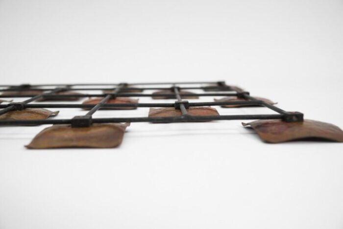 copper elements on metal lattice frame 1960s 10