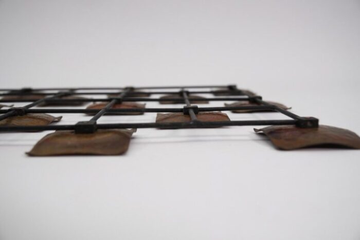 copper elements on metal lattice frame 1960s 11