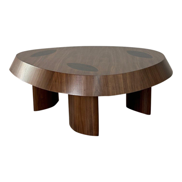 custom beveled walnut coffee table 3398