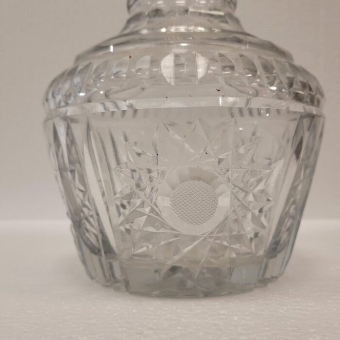 cut glass and punched silver decanter france 19th century 1731