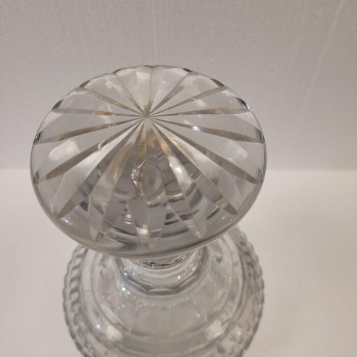 cut glass and punched silver decanter france 19th century 2945