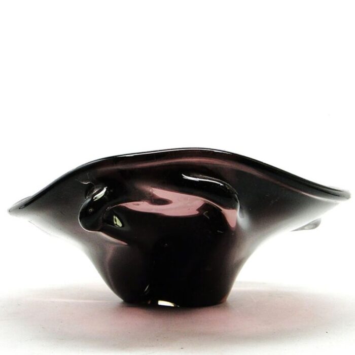 czechoslovakian fruit bowl by j hospodek for chribska sklara 1960s 6