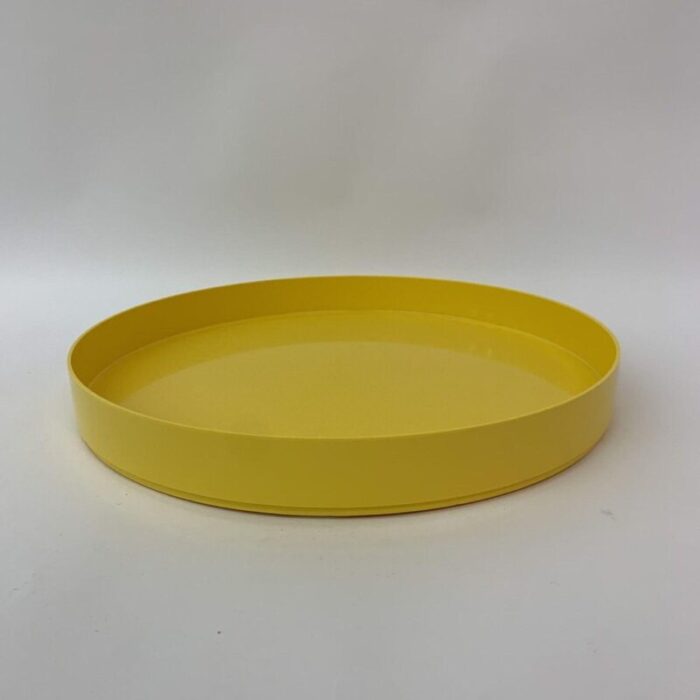 danish metal rosti yellow melamine serving tray 1970s 1