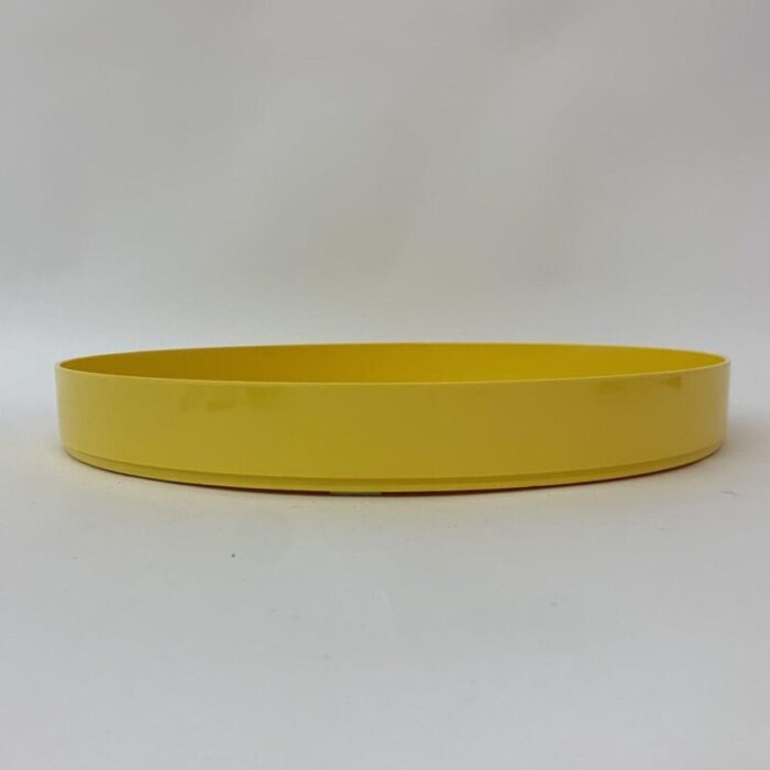 danish metal rosti yellow melamine serving tray 1970s 3