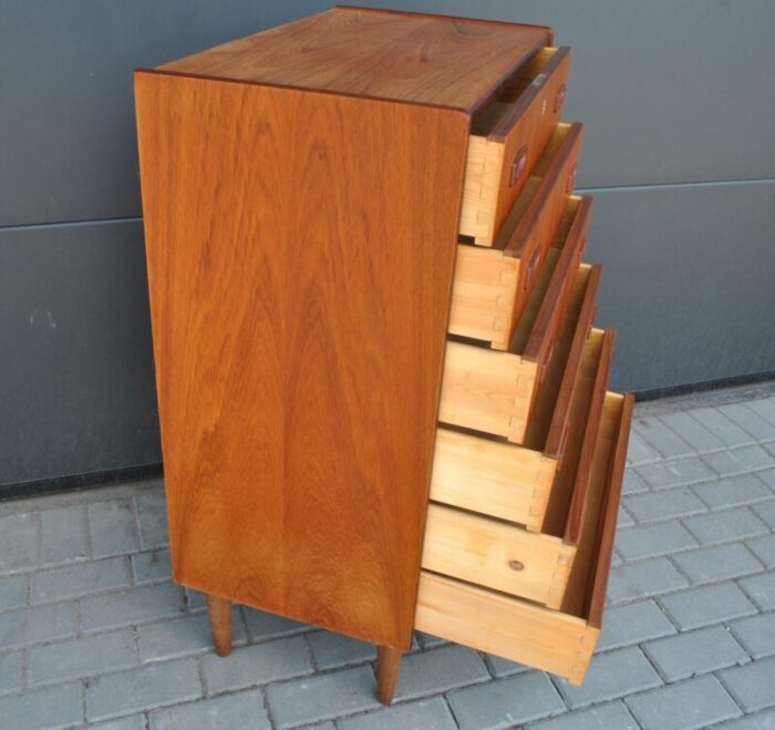 danish teak chest of drawers 1960s 8900