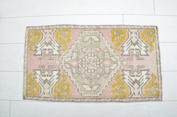 decorative anatolian wool rug 1960 3