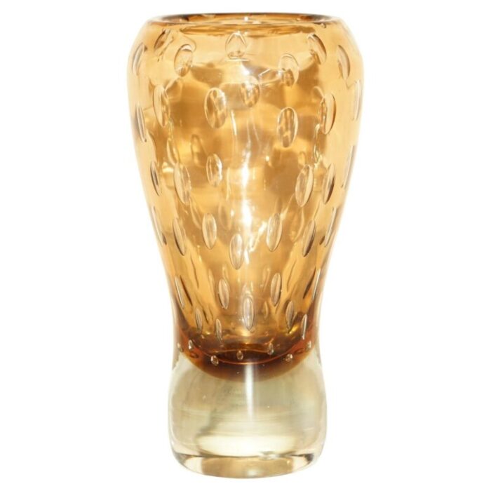 decorative glass vase with air bubble design 1