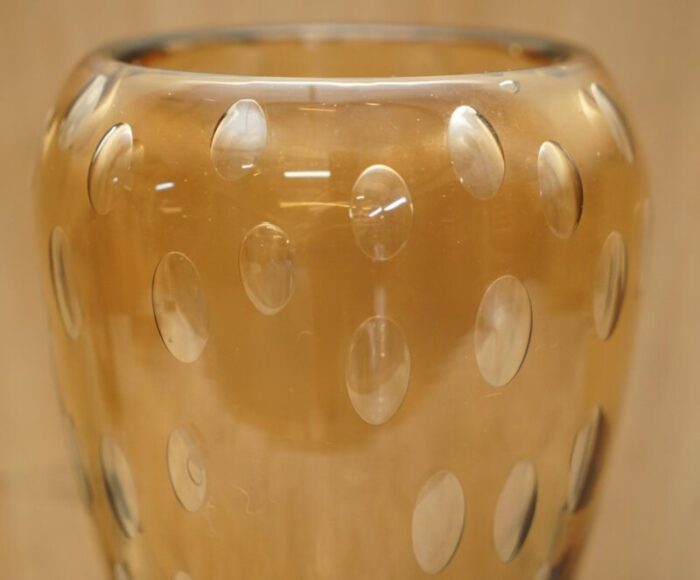 decorative glass vase with air bubble design 16