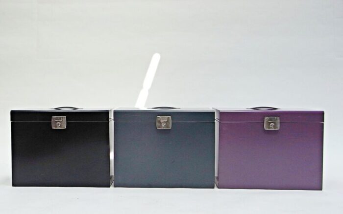 document boxes in coloured metal sheet set of 3 3077