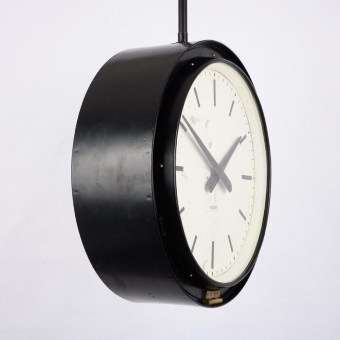 double sided railway platform clock by gents of leicester 2