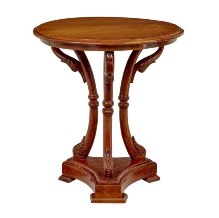 early 20th century carved teak side table 1920s 3069