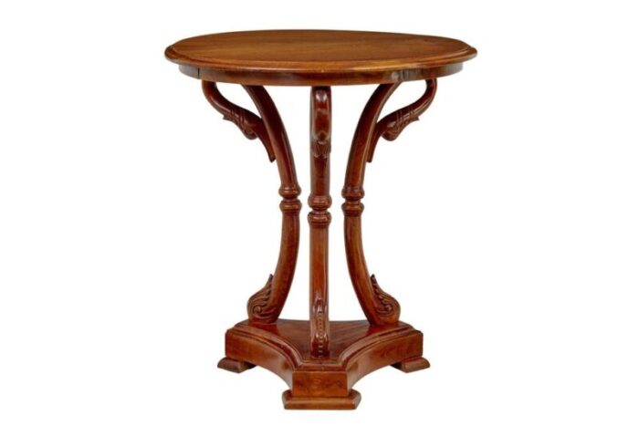 early 20th century carved teak side table 1920s 8368