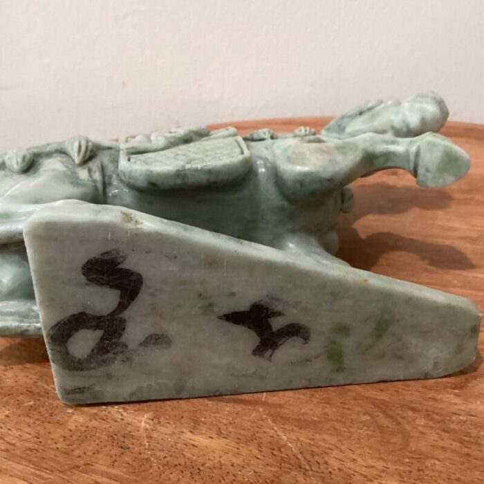 early 20th century imperial tang dynasty green jade war horse sculpture 4301