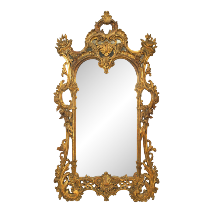 english chippendale style carved giltwood wall mirror 5311