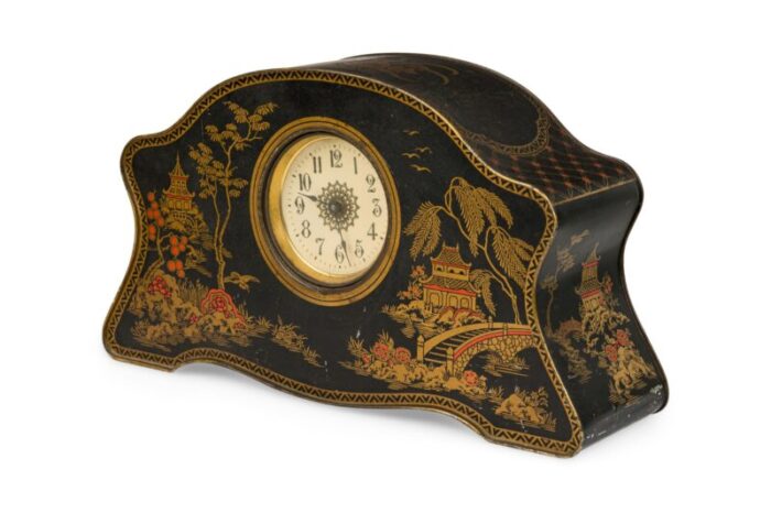 english regency chinoiserie clock set a pair 8411