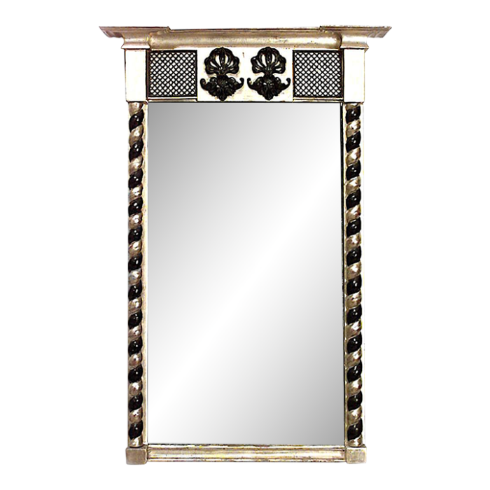 english regency style gilt and black lacquered wall mirror 1175