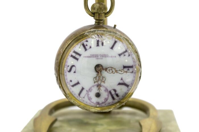 english victorian brass anchor clock 0522