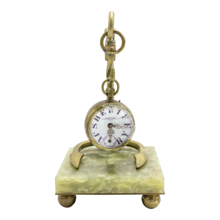 english victorian brass anchor clock 3620