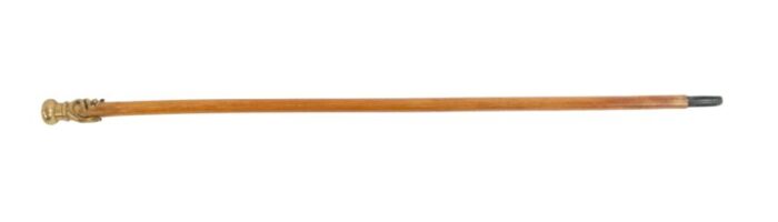 english victorian style wood and bronze cane with hand 9182