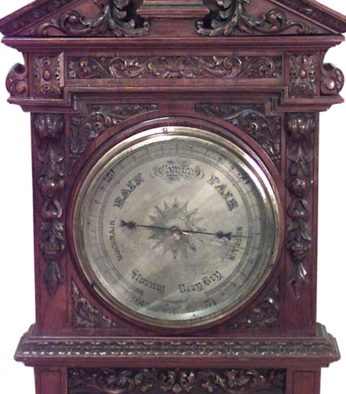 english victorian walnut wall barometer 6142