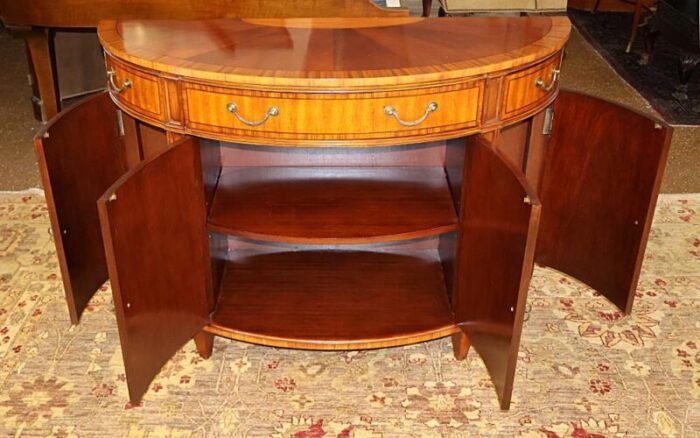 ethan allen townhouse collection inlaid demilune chest server sideboard buffet 5644