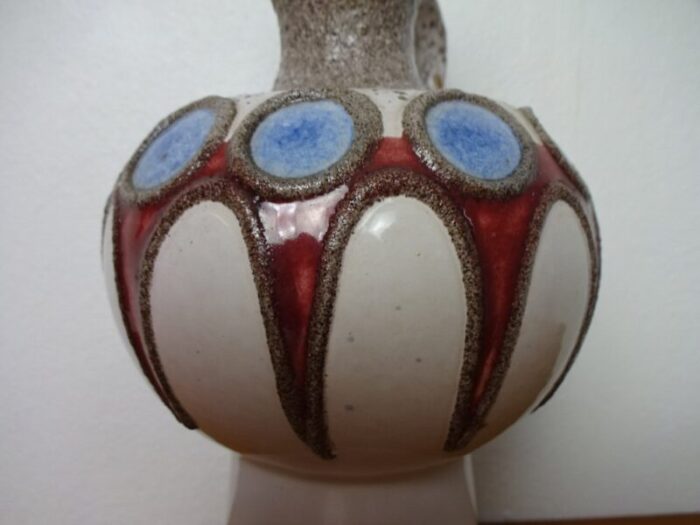 fat lava ceramic vase from veb haldensleben east germany 1970s 15