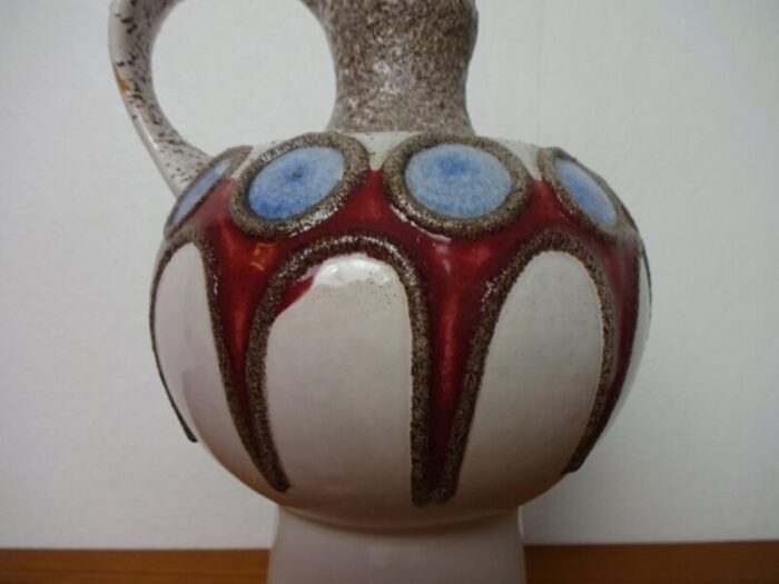 fat lava ceramic vase from veb haldensleben east germany 1970s 16