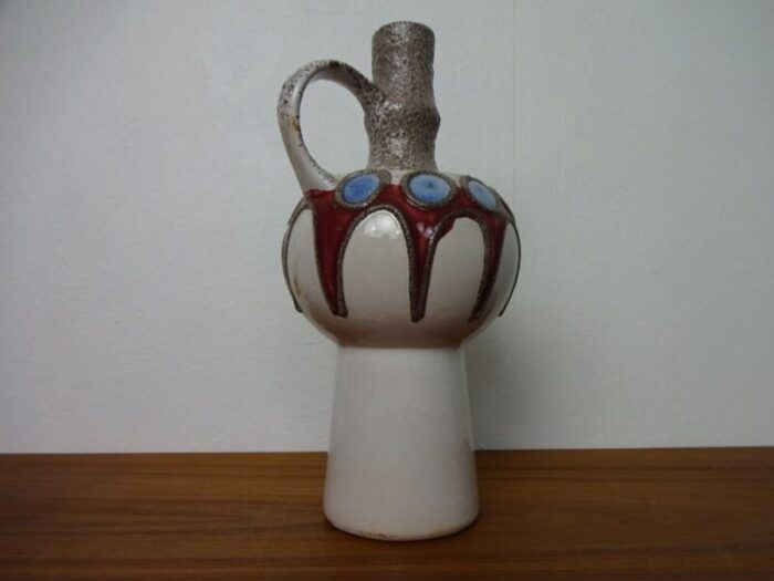 fat lava ceramic vase from veb haldensleben east germany 1970s 4